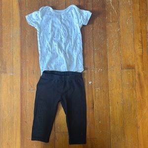 Onsie and pant set neutral colors 12 month